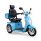 Bespoke Elite Premium Electric Mobility Scooter with Electronic Speed Control, 400lbs, Blue and White SAK29053 Saksby - with Black Seat and Chrome Rims