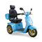 Bespoke Elite Premium Electric Mobility Scooter with Electronic Speed Control, 400lbs, Blue and White SAK29053 Saksby - with Black Seat and Gold Rims