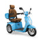 Bespoke Elite Premium Electric Mobility Scooter With Electronic Speed Control 400lbs Blue And White Sak29053 Saksby - With Brown Seat And Chrome Rims