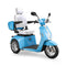 Bespoke Elite Premium Electric Mobility Scooter With Electronic Speed Control 400lbs Blue And White Sak29053 Saksby - With White Seat And Chrome Rims