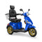 Bespoke Legacy Premium Electric Mobility Scooter With Electronic Speed Control 400lbs Blue Sak34671 Saksby - Front Right Side View With Black Seat And Gold Rims
