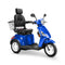 Bespoke Legacy Premium Electric Mobility Scooter With Electronic Speed Control 400lbs Blue Sak34671 Saksby - Front Right Side View With Black Seat And White Rims