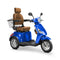 Bespoke Legacy Premium Electric Mobility Scooter With Electronic Speed Control 400lbs Blue Sak34671 Saksby - Front Right Side View With Brown Seat And Chrome Rims