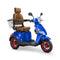 Bespoke Legacy Premium Electric Mobility Scooter With Electronic Speed Control 400lbs Blue Sak34671 Saksby - Front Right Side View With Brown Seat And Red Rims
