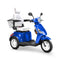 Bespoke Legacy Premium Electric Mobility Scooter With Electronic Speed Control 400lbs Blue Sak34671 Saksby - Front Right Side View With White Seat And White Rims