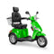 Bespoke Legacy Premium Electric Mobility Scooter With Electronic Speed Control 400lbs Green Sak34671 Saksby - Front Right Side View With Black Seat And Chrome Rims