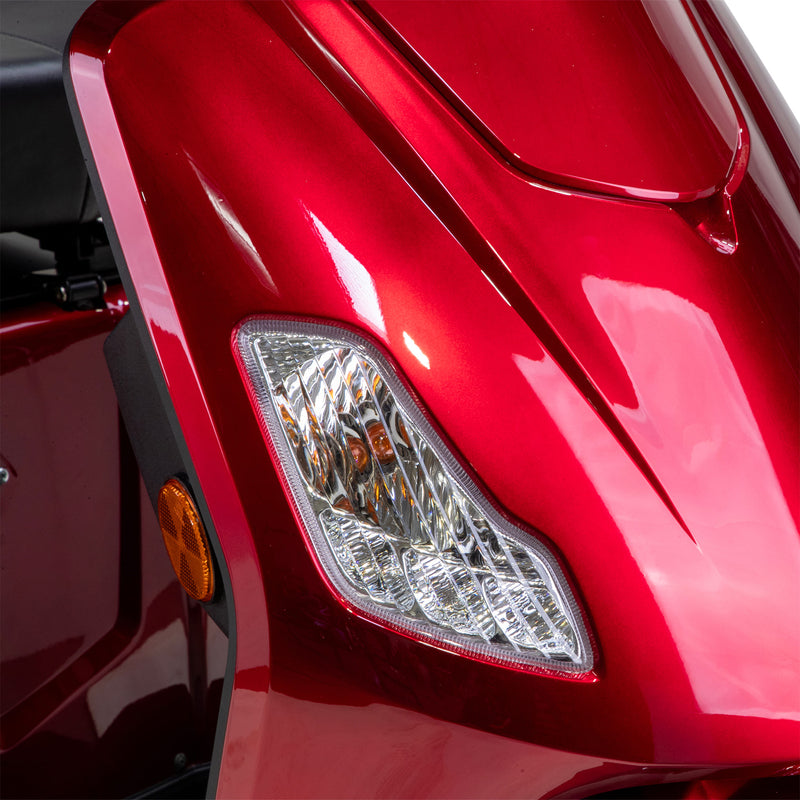 Bespoke Legacy Premium Electric Mobility Scooter With Electronic Speed Control 400lbs Red Sak34671 Saksby - Front Bottom LED Light