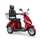 Bespoke Legacy Premium Electric Mobility Scooter With Electronic Speed Control 400lbs Red Sak34671 Saksby - Front Right Side View With Black Seat And Chrome Rims