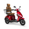Bespoke Legacy Premium Electric Mobility Scooter With Electronic Speed Control 400lbs Red Sak34671 Saksby - Front Right Side View With Brown Seat And Black Rims