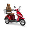 Bespoke Legacy Premium Electric Mobility Scooter With Electronic Speed Control 400lbs Red Sak34671 Saksby - Front Right Side View With Brown Seat And Chrome Rims