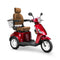 Bespoke Legacy Premium Electric Mobility Scooter With Electronic Speed Control 400lbs Red Sak34671 Saksby - Front Right Side View With Brown Seat And White Rims