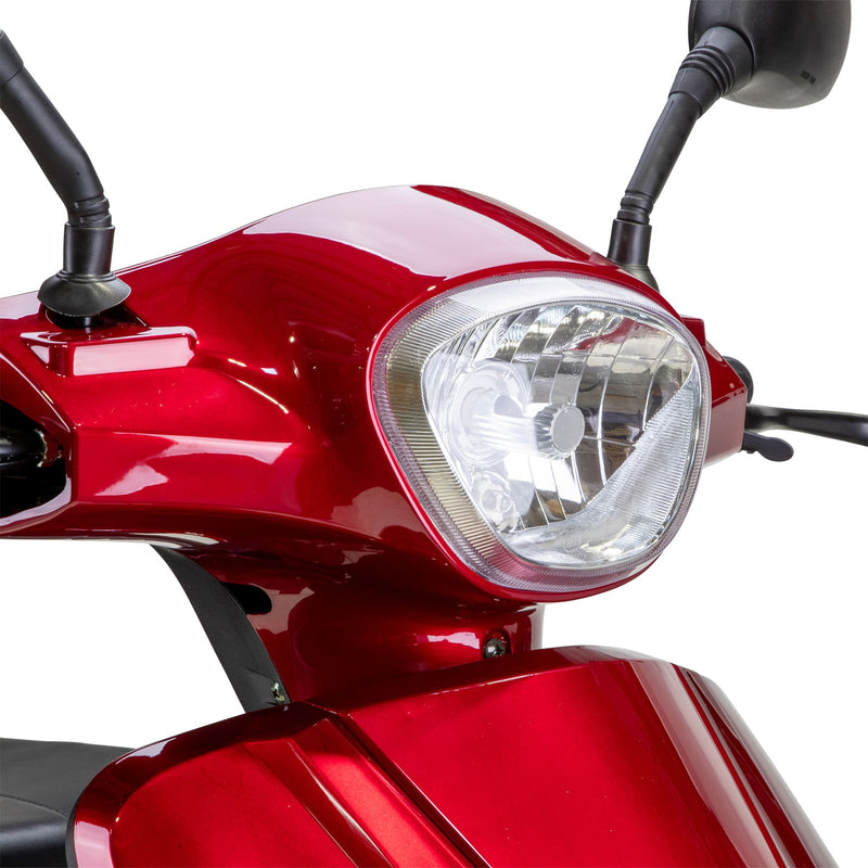 Bespoke Legacy Premium Electric Mobility Scooter With Electronic Speed Control 400lbs Red Sak34671 Saksby - Front Top LED Light