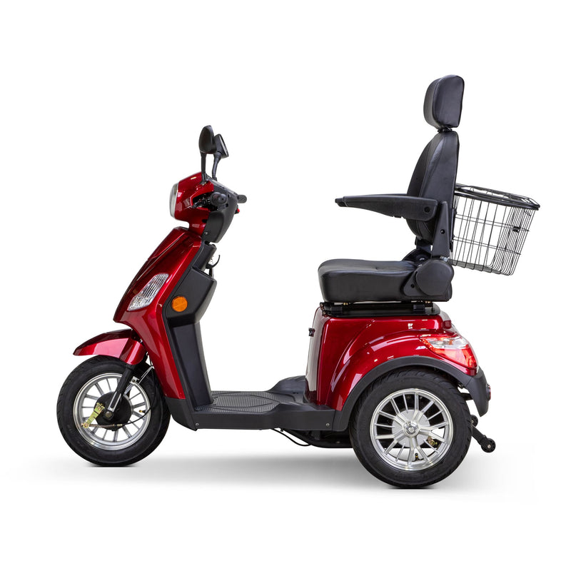 Bespoke Legacy Premium Electric Mobility Scooter With Electronic Speed Control 400lbs Red Sak34671 Saksby - Left Side View
