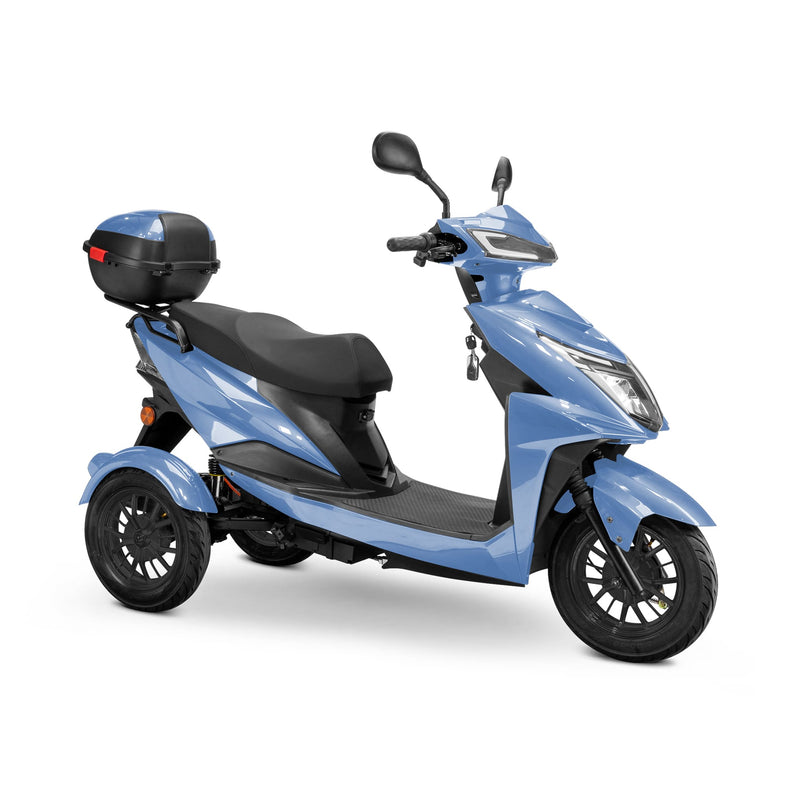 Bespoke Regal Premium Electric Mobility Scooter With Electronic Speed Control 400lbs Blue Sak28351 Saksby - With Black Seat And Black Rims