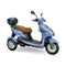 Bespoke Regal Premium Electric Mobility Scooter With Electronic Speed Control 400lbs Blue Sak28351 Saksby - With Brown Seat And Chrome Rims