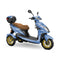 Bespoke Regal Premium Electric Mobility Scooter With Electronic Speed Control 400lbs Blue Sak28351 Saksby - With Brown Seat And Gold Rims