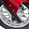 Bespoke Regal Premium Electric Mobility Scooter With Electronic Speed Control 400lbs Red SAK28351 Saksby - Front Wheel