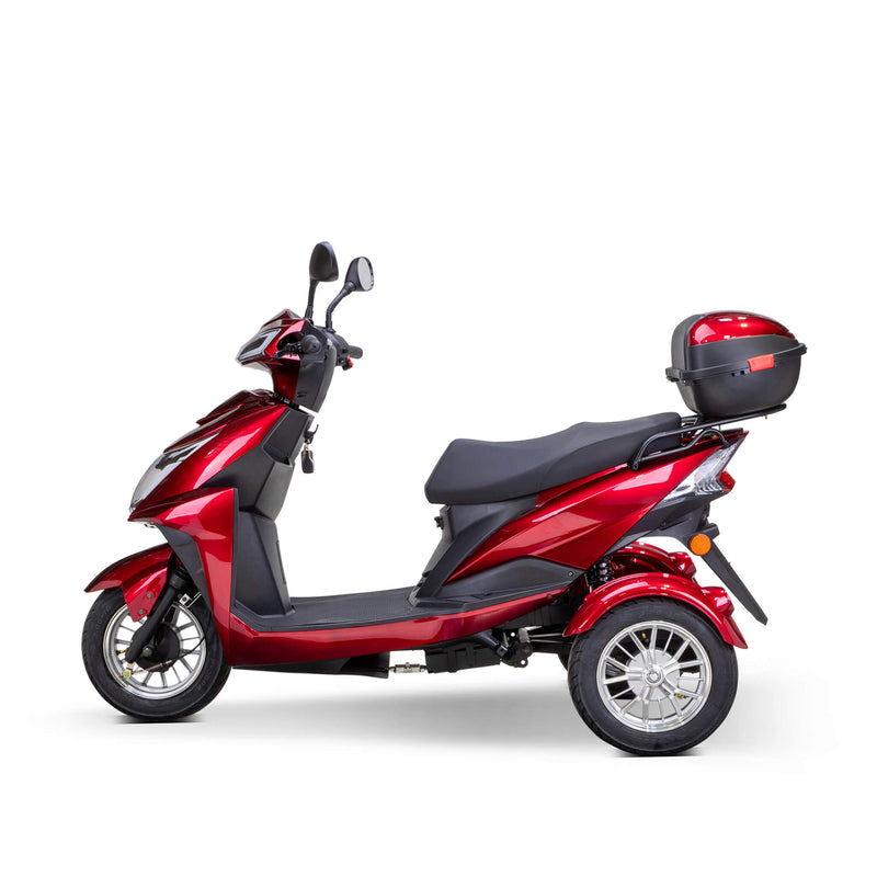 Bespoke Regal Premium Electric Mobility Scooter With Electronic Speed Control 400lbs Red SAK28351 Saksby - Left Right View