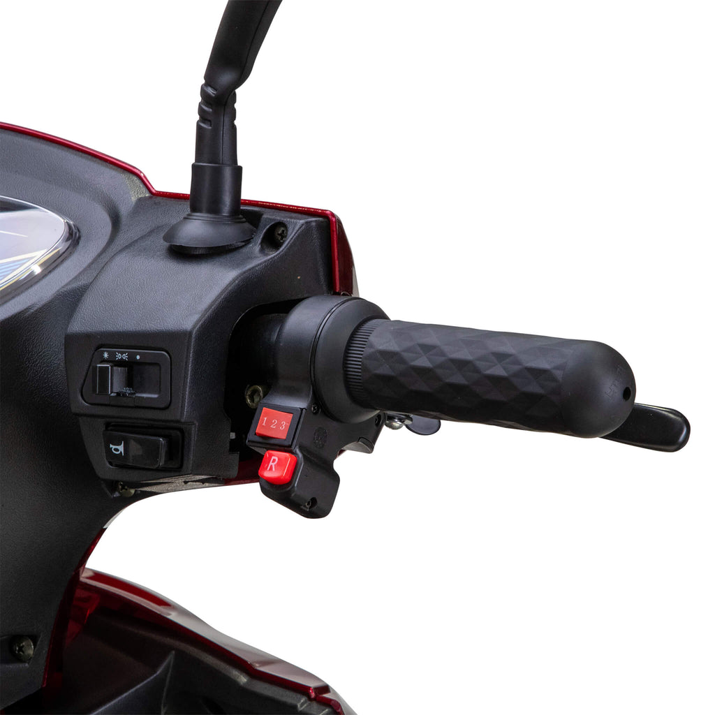 Bespoke Regal Premium Electric Mobility Scooter With Electronic Speed Control 400lbs Red SAK28351 Saksby - Right Handle