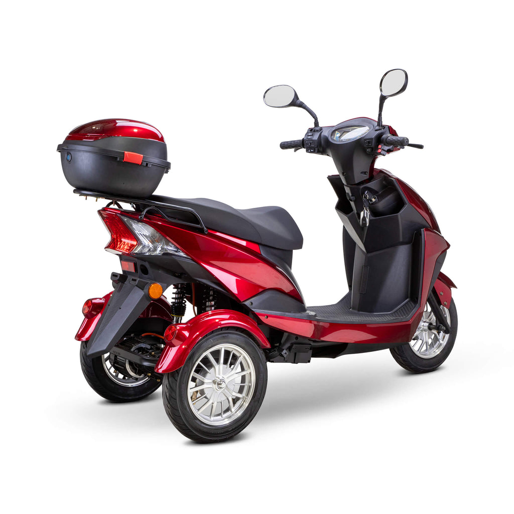 Bespoke Regal Premium Electric Mobility Scooter With Electronic Speed Control 400lbs Red SAK28351 Saksby - Right Rear View