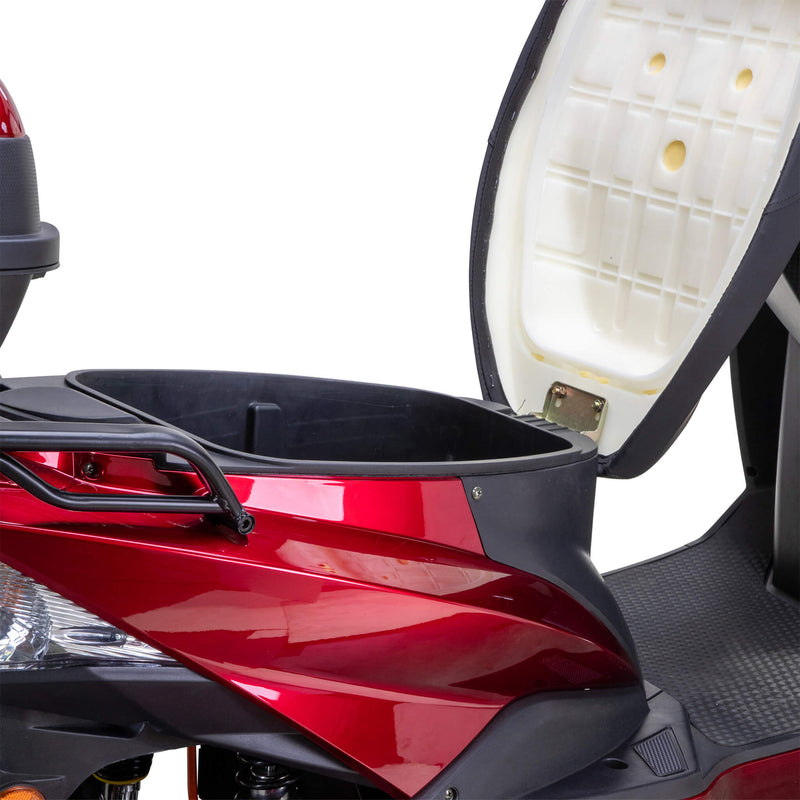 Bespoke Regal Premium Electric Mobility Scooter With Electronic Speed Control 400lbs Red SAK28351 Saksby - Storage Bin