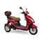 Bespoke Regal Premium Electric Mobility Scooter With Electronic Speed Control 400lbs Red SAK28351 Saksby - With Brown Seat And Chrome Rims