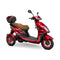 Bespoke Regal Premium Electric Mobility Scooter With Electronic Speed Control 400lbs Red SAK28351 Saksby - With Brown Seat And Red Rims