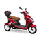 Bespoke Regal Premium Electric Mobility Scooter With Electronic Speed Control 400lbs Red SAK28351 Saksby - With Brown Seat And White Rims