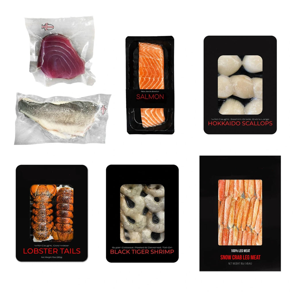 Premium Seafood Bundle With Salmon, Tuna, Scallop, Lobster, Snow Crab Meat, And Shrimp (SAK34610)