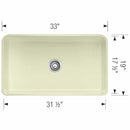 BLANCO Cerana 33" White Fireclay Single Bowl Kitchen Sink [525012] (SAK91542)