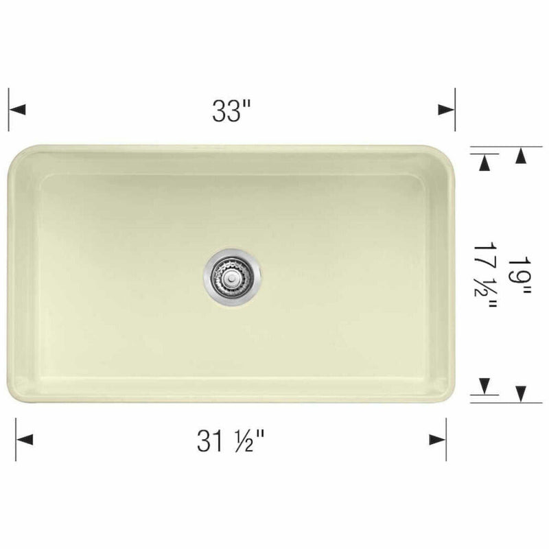 BLANCO Cerana 33" White Fireclay Single Bowl Kitchen Sink [525012] (SAK91542)