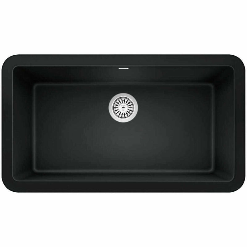 BLANCO Ikon Coal Black 33" Apron Single Bowl Farmhouse Sink [402575] (SAK63859)