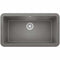 BLANCO Ikon Metallic Gray 33" Apron Single Bowl Farmhouse Sink [401900] (SAK85297)