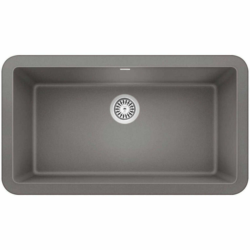 BLANCO Ikon Metallic Gray 33" Apron Single Bowl Farmhouse Sink [401900] (SAK85297)