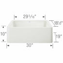 BLANCO Ikon White 30" Apron Single Bowl Farmhouse Sink [401734] (SAK78410)