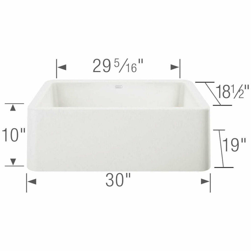 BLANCO Ikon White 30" Apron Single Bowl Farmhouse Sink [401734] (SAK78410)