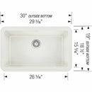 BLANCO Ikon White 30" Apron Single Bowl Farmhouse Sink [401734] (SAK78410)