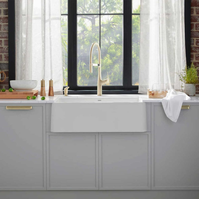 BLANCO Ikon White 33" Apron Single Bowl Farmhouse Sink [401899] (SAK17642)