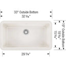 BLANCO Ikon White 33" Apron Single Bowl Farmhouse Sink [401899] (SAK17642)