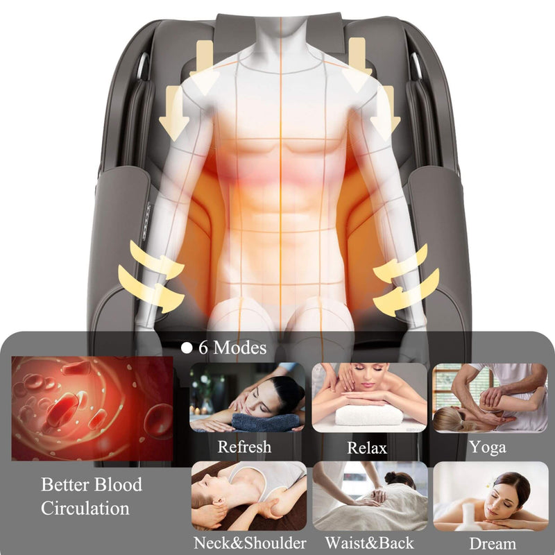 Bosscare Full-Body Zero-Gravity Leather Massage Chair With Zero Gravity And Bluetooth [GR8012] (SAK12074) - Saksby Wholesale - Modes Details