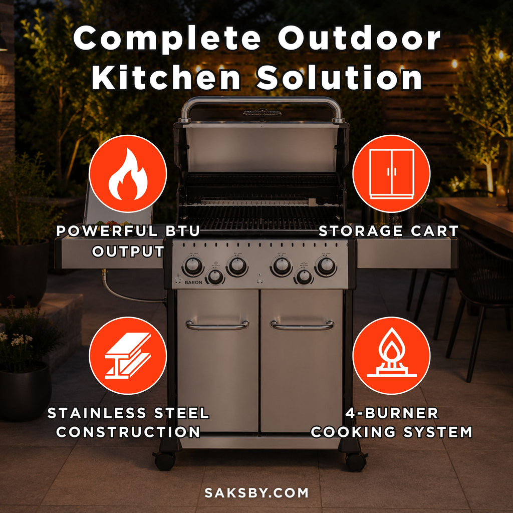 Broil King Baron S 490 Pro Infrared Liquid Propane Grill [138-875944-LP] (SAK98251) - Saksby Wholesale - Features