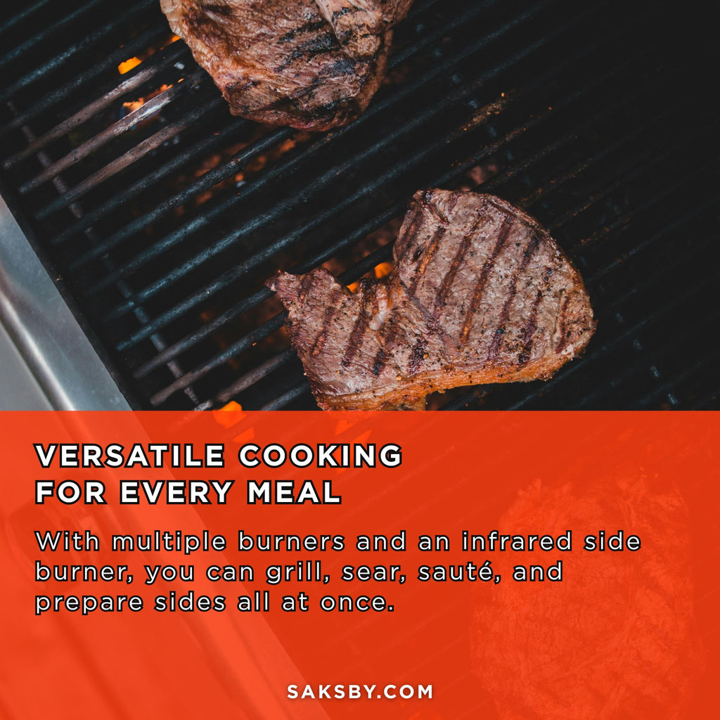 Broil King Baron S 490 Pro Infrared Liquid Propane Grill [138-875944-LP] (SAK98251) - Saksby Wholesale - Versatile Cooking