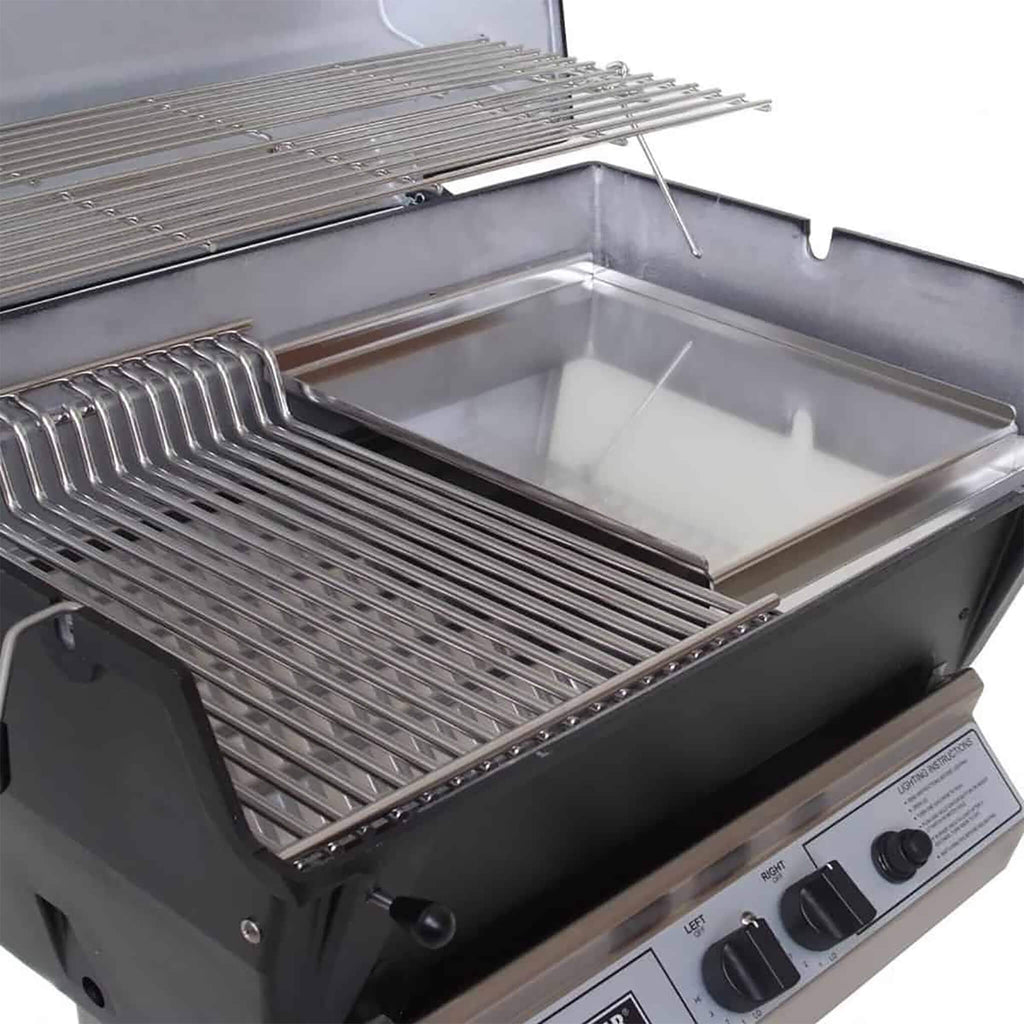 Broilmaster P3X Super Premium Cast Aluminum Gas Grill With Flare Busters, Griddle And Smoker Shutter (SAK98194) - Saksby Wholesale -
Inside Top View
