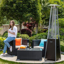 Bronze Quartz Glass Tube Patio Outdoor Propane Heater For Backyards, Decks And Restaurants (SAK89210) - Saksby Wholesale - Patio Setup