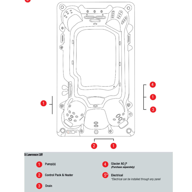 CANADIAN SPA COMPANY 13FT ST. LAWRENCE 12 Person 15-Jet Portable Hot Tub [KS-10027] (SAK29468) - Equipment Locations View