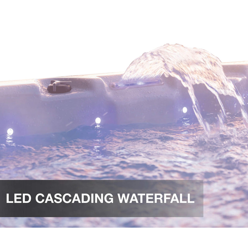 CANADIAN SPA COMPANY 16FT ST. LAWRENCE 15 Person 72-Jet Swim Spa [KS-10028] (SAK60375) - LED Cascading Waterfall View