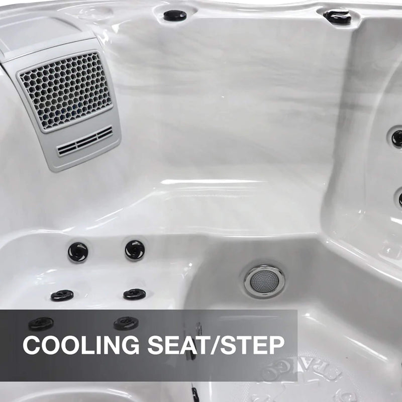 CANADIAN SPA COMPANY CAMBRIDGE 6 Person 34-Jet Portable Hot Tub [KH-10141] (SAK81247) - Cooling Seat and Step View