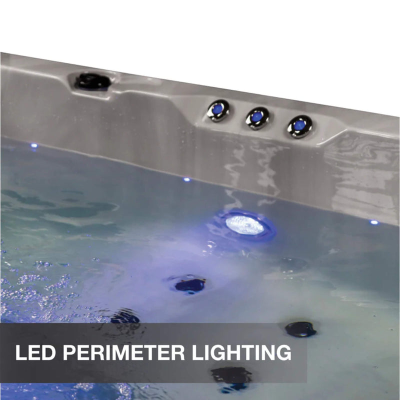 CANADIAN SPA COMPANY ERIE SE GL 6 Person 34-Jet Portable Hot Tub [KH-10104] (SAK15834) - LED Perimeter Lightning