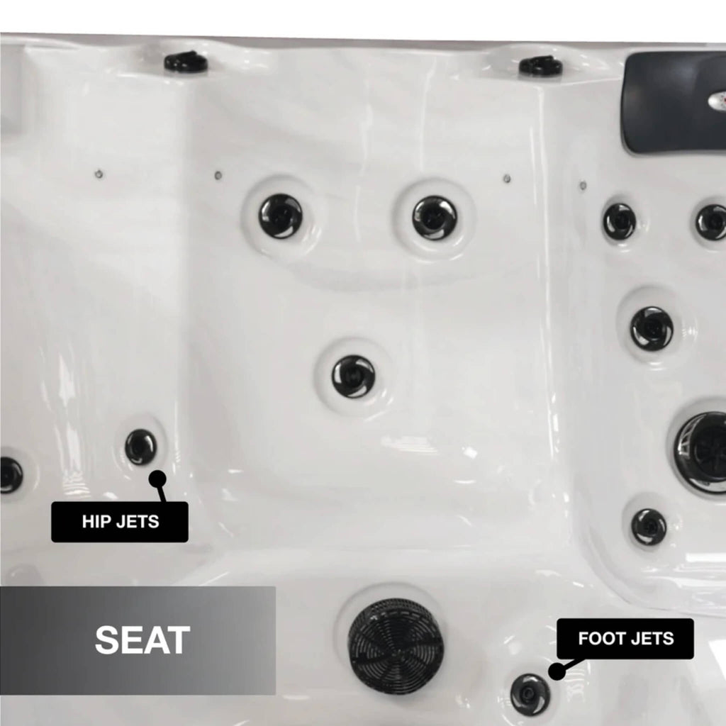 CANADIAN SPA COMPANY ERIE SE GL 6 Person 34-Jet Portable Hot Tub [KH-10104] (SAK15834) - Seat View