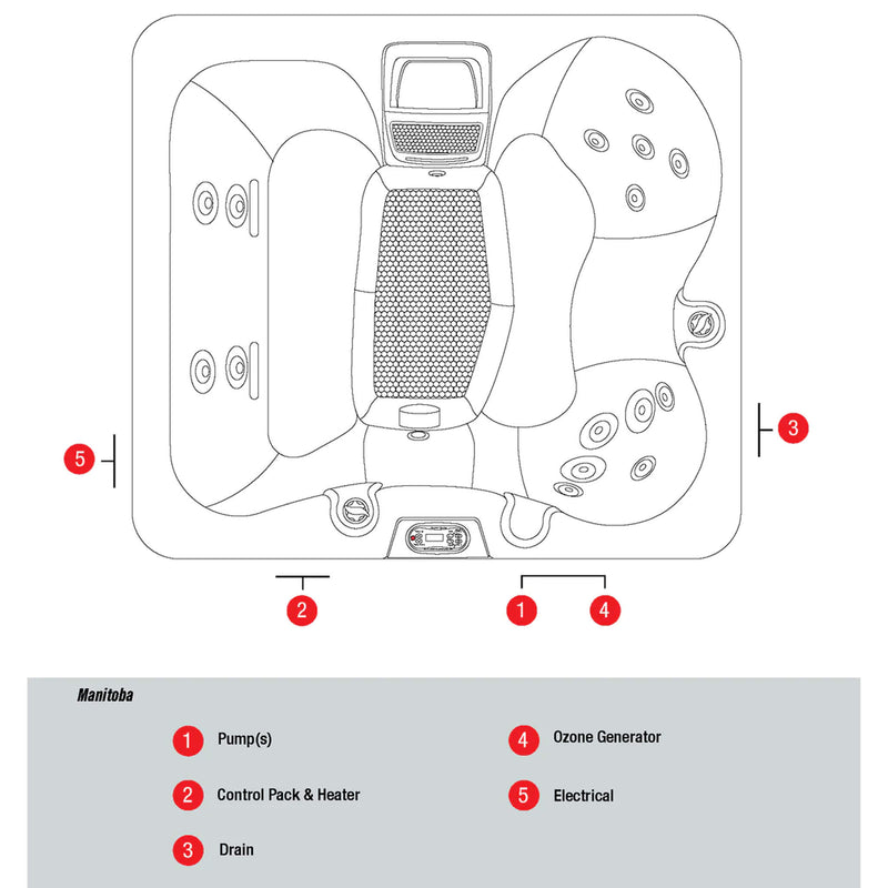 CANADIAN SPA COMPANY MANITOBA 4-Person 15-Jet Portable Hot Tub [KH-10127] (SAK34106)